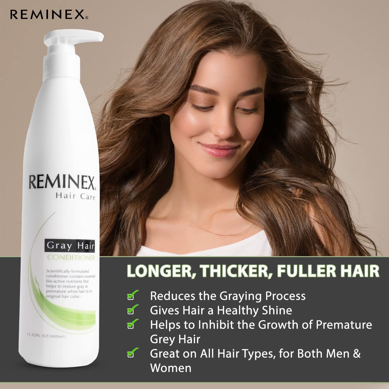 Amazon.com : Reminex Grey Hair Conditioner To Restore Gray Hair and White Hair To Their Original Hair Color. : Beauty & Personal Care