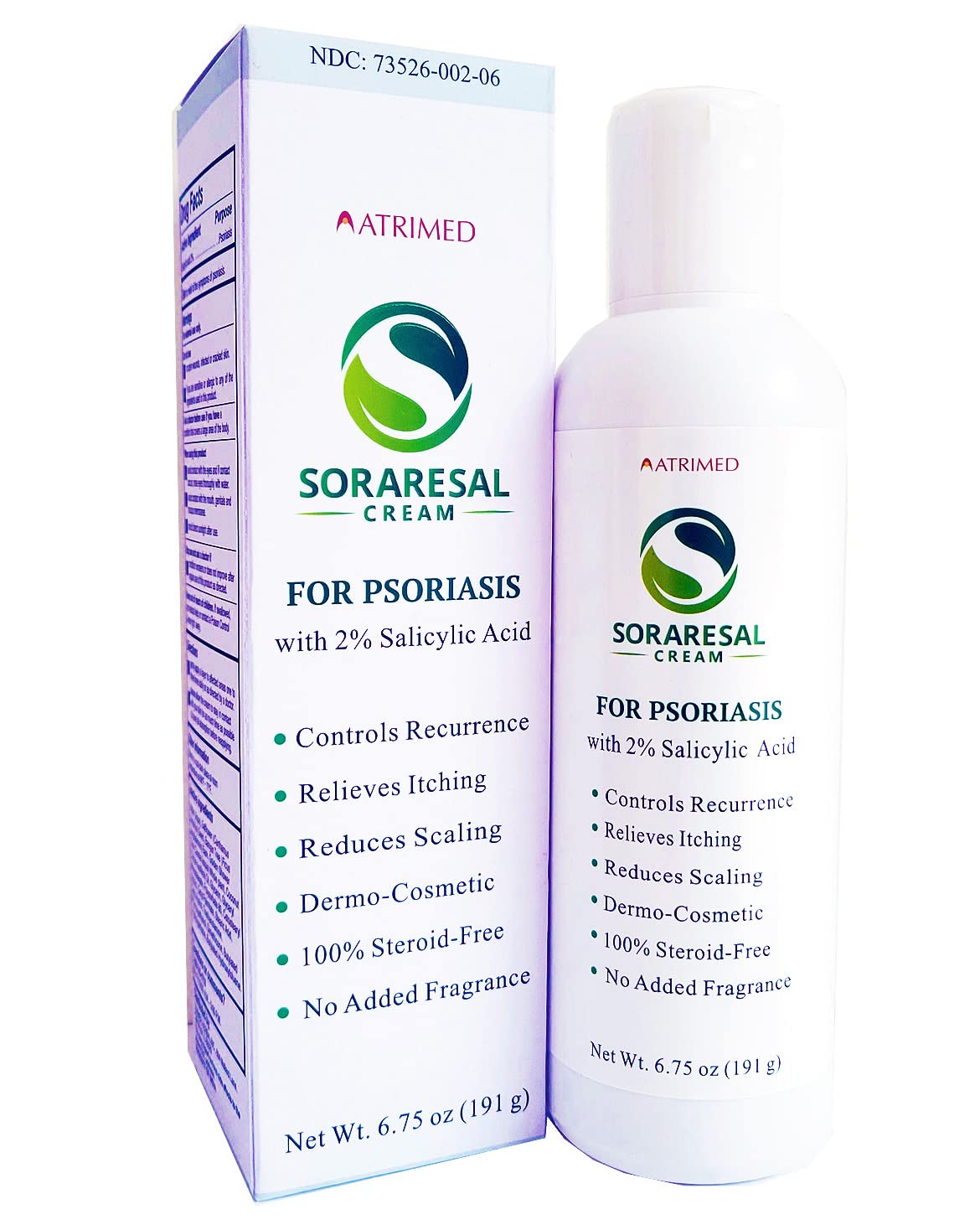 Amazon.com: SORARESAL Cream for Psoriasis Treatment with Salicylic Acid, Gentle Moisturizer and Skin Care Hydration Formula Also with Coconut Oil, Vitamin C, Vitamin E, Vitamin A : Health & Household